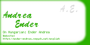 andrea ender business card